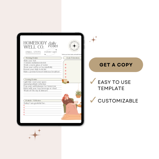 10 Minute Daily Reset Planner Template